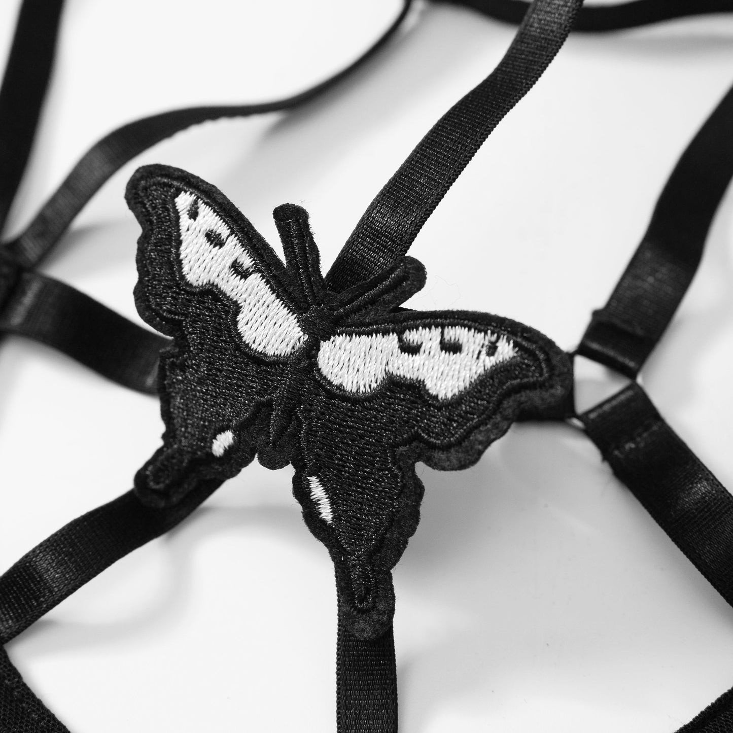 【Butterfly】 Embroidery Mesh Lingerie Set