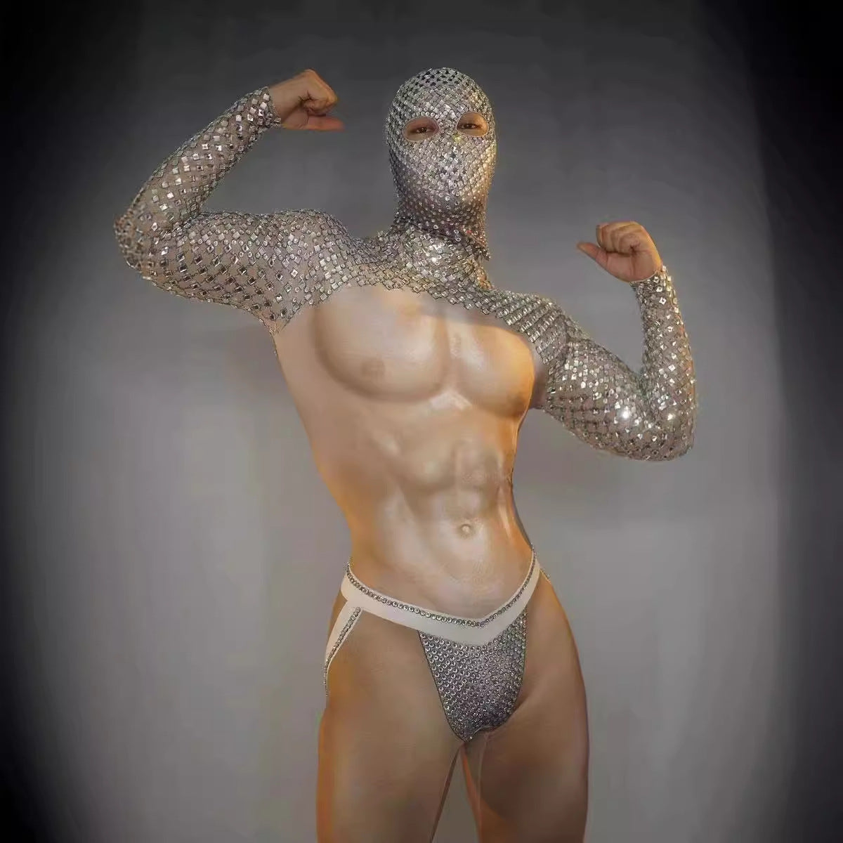 Rhinestone Masked Bodysuit