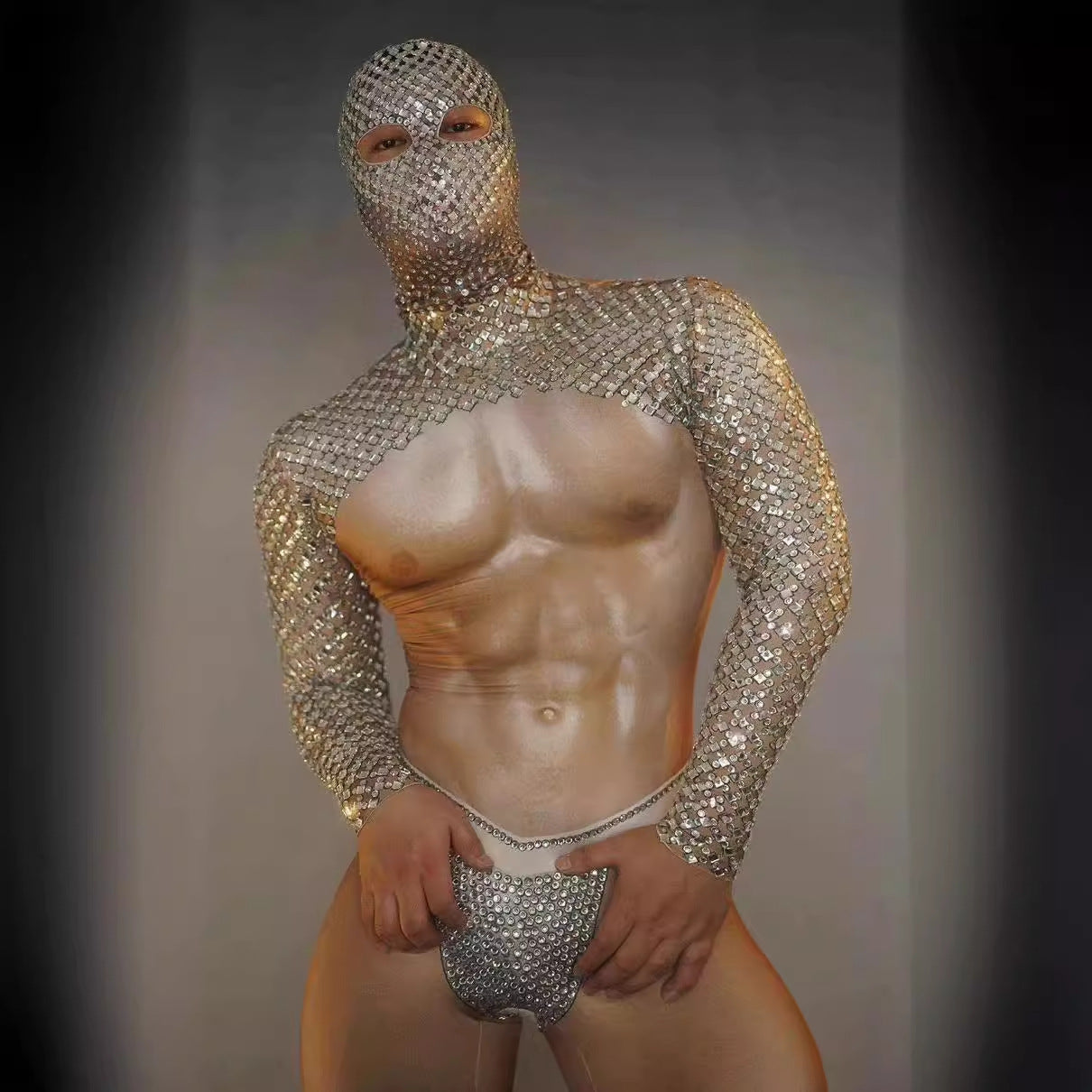 Rhinestone Masked Bodysuit